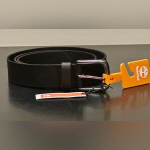 $95 NEW MENS 34-36 TIMBERLAND JEANS BELT BLACK 1 PIECE FULL GRAIN LEATHER